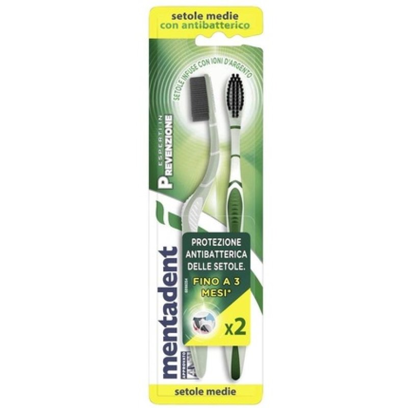 Mentadent P Toothbrush with Antibacterial Bristle Protection