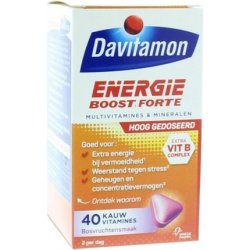 Davitamon Energy Boost Forte - Multivitamin - Forest Fruits - 40 Tablets