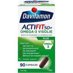 Davitamon Actifit 50 Omega3 Fish Oil - Multivitamin For People Over 50 - 90 Capsules - Dietary Supplement