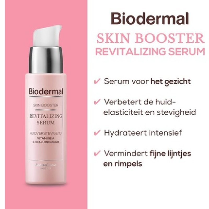 Biodermal Skin Booster Revitalizing Serum - Improves Skin Elasticity And Firmness With Hyaluronic Acid And Vitamin A -