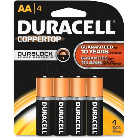 Pack de 4 piles Alcaline Duracell compatible Plus Power type AA 1,5V (R06)