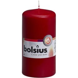Bolsius Small Dark Red Pillar Candle 58mm Width