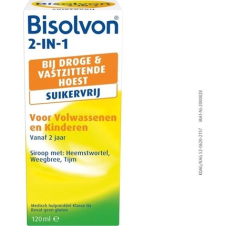 Bisolvon Cough Syrup 2-In-1 Sugar-Free 120 Ml