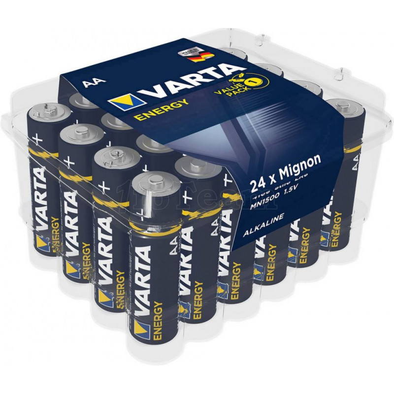 Lot de 24 piles Alcaline Varta compatible Energy Mignon type AA 1,5V (LR6)