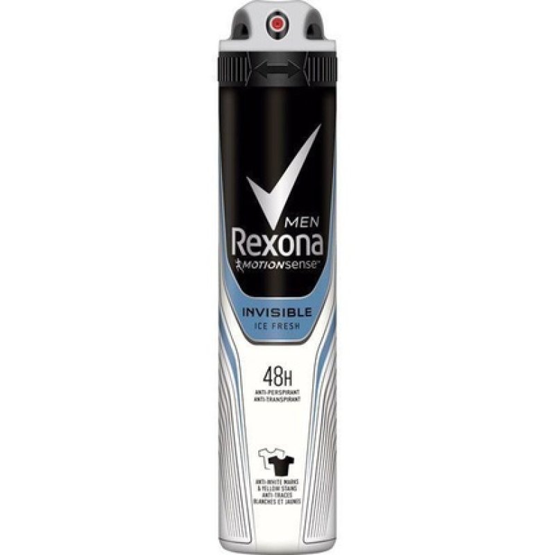 Rexona Men Invisible Deodorant On Black & White Clothes Antiperspirant 48h Spray - 200 Ml