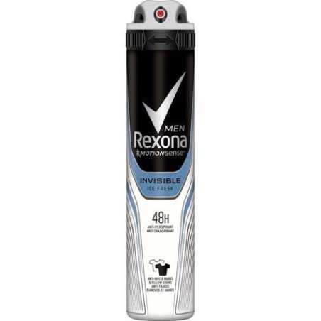 Rexona Men Invisible Deodorant On Black & White Clothes Antiperspirant 48h Spray - 200 Ml
