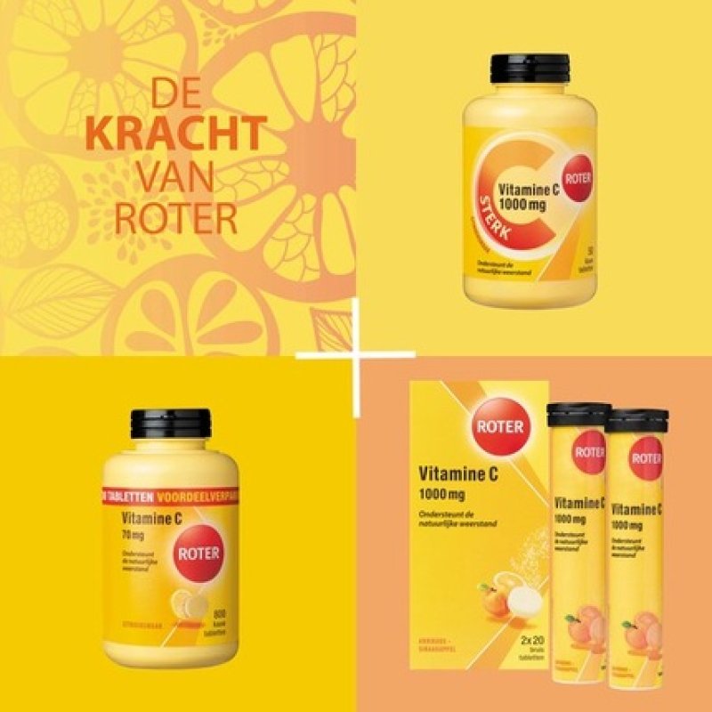 Roter Vitamin C 1000mg Lemon - Vitamins - 50 Chewable Tablets