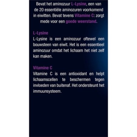 Lucovitaal L-Lysine 1000 Milligrams One A Day Dietary Supplement - 60 Tablets