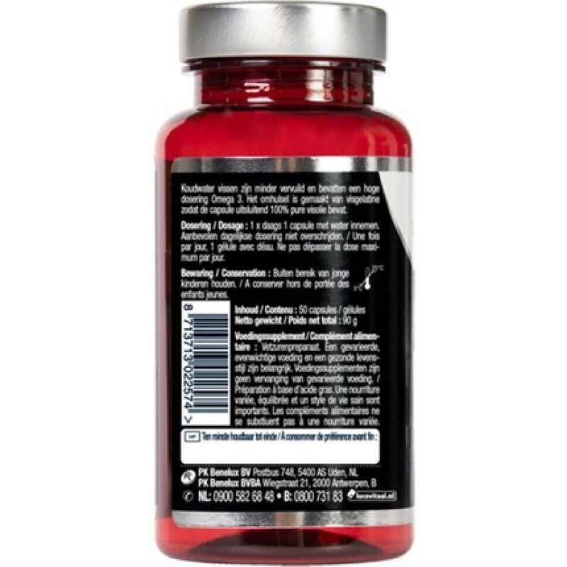 Lucovitaal - Cold Water Fish Oil Omega 3 Pure - 50 Capsules - Fish Oil - Dietary Supplement