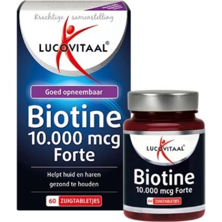 Lucovitaal Biotin 10,000 Mcg Forte 60 Lozenges