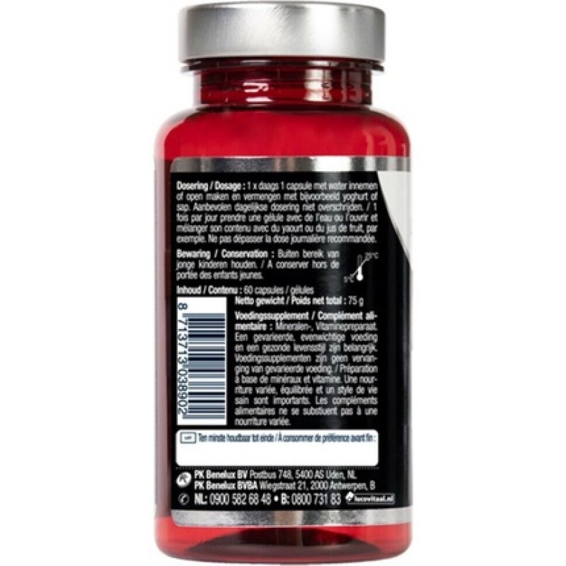 Lucovitaal Magnesium 400 Vitamin B6 & L-Tryptophan Dietary Supplement - 60 Capsules