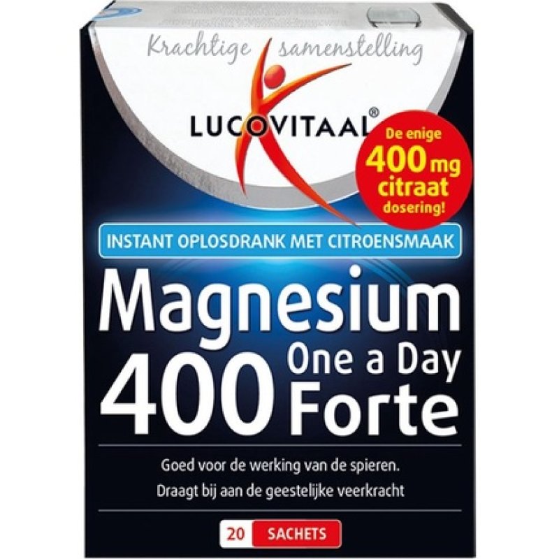 Lucovitaal Magnesium One A Day 400 Forte Dietary Supplement - 20 Sachets