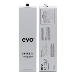 Evo Spike Nylon Pin Bristle Radial Brush 28mm - Styling Brush with Boar Bristles for Quick and Easy Blow Drying -