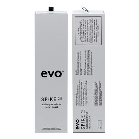 Evo Spike Nylon Pin Bristle Radial Brush 28mm - Styling Brush with Boar Bristles for Quick and Easy Blow Drying -