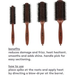 Evo Spike Radial Hair Brush - Professional Boar Bristle Blow Dryer Vent Defining