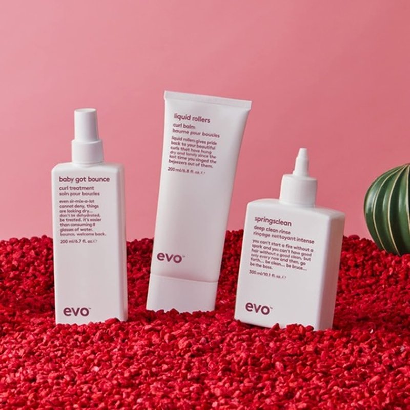 Evo Springsclean Deep Cleaning Rinse 1L for Wavy and Curly Hair - Vegan, Sulfate-Free