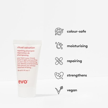 Evo Ritual Salvation Repairing Shampoo - Gently Cleanses and Treats Damaged Hair