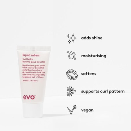 Evo Liquid Rollers Curl Balm Hair Styling Balm Enhances Natural Curls
