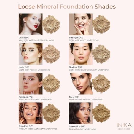 INIKA Organic Mineral Powder Foundation with SPF 25 Vegan Makeup Buildable Coverage Flawless Radiance & Glow Blemish