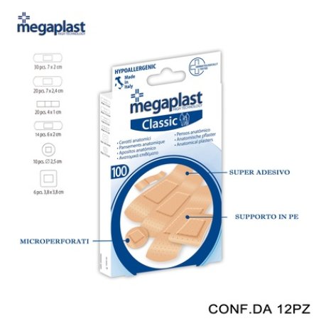Megaplast Classic Ml 100 Assorted Plasters Per Pack 100 12 Pieces