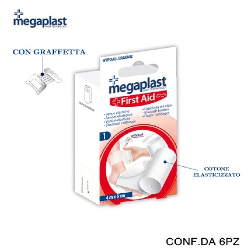 Megaplast First Aid Bandages 4cm X 6cm - Pack Of 6