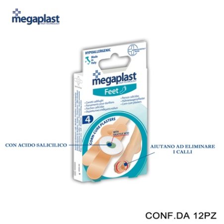 Olio Megaplast Feet Ml 4 Callus Plasters Pack Of 4 12 Pieces