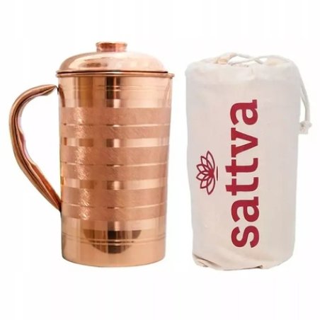 Sattva Copper Jug Stripe 1250ml