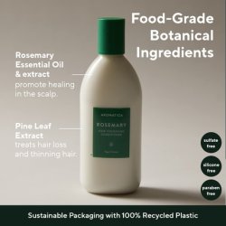 AROMATICA Rosemary Hair Thickening Conditioner 13.53oz 400ml - Vegan Growth Promoting Volumizing and Cleansing for Men