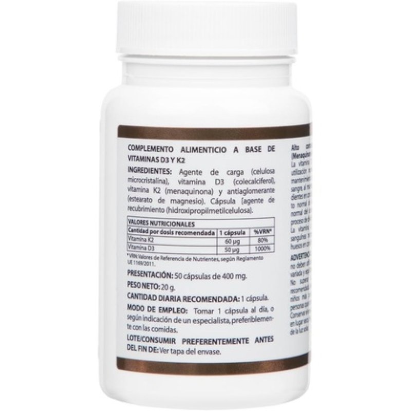 Holovit Vitamin D3 2000 IU K2 60g Equisalud 50 Capsules