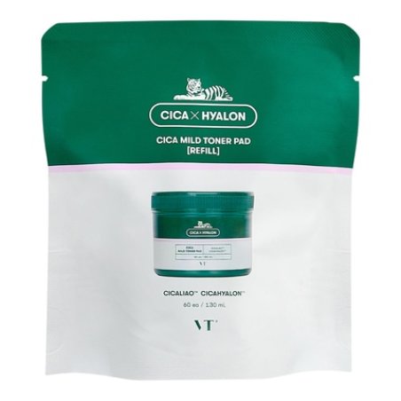 Vt Cosmetics Cica Mild Toner Pad Refill - 60 Pieces