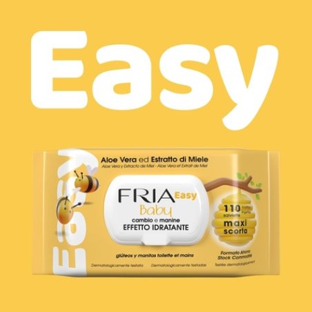 Fria Easy Baby Diaper Changing Wipes with Aloe Vera and Honey Extract for Moisturizing Effect Dermatologically Tested