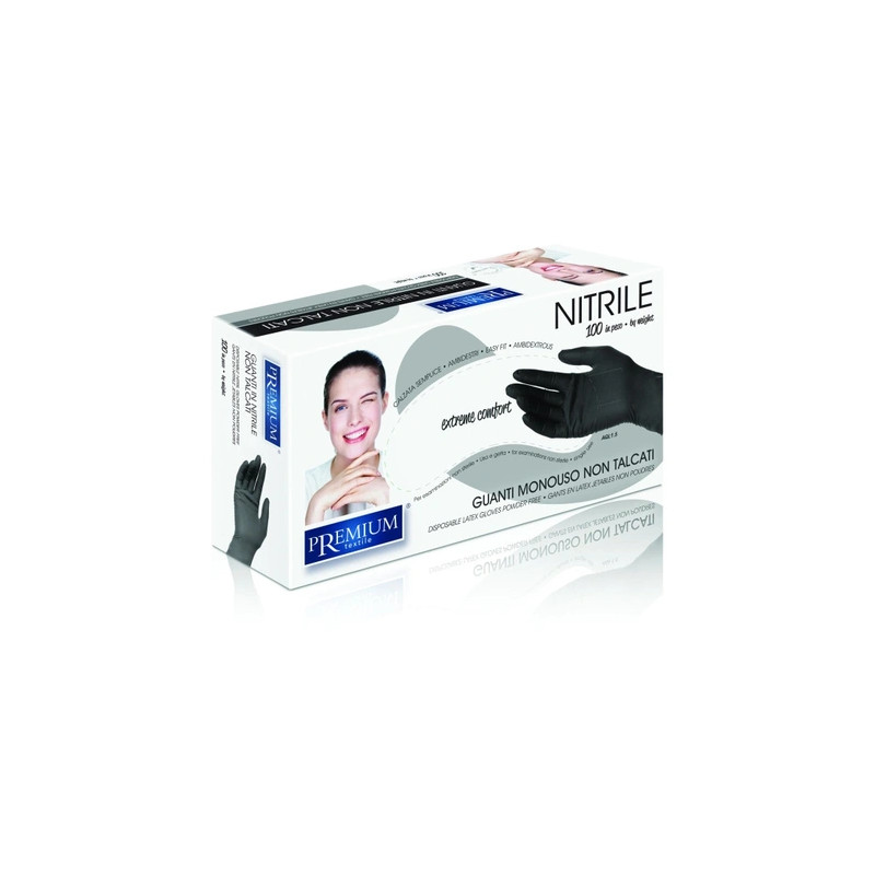 Xanitalia Pro Xan Pro Nitrile Gloves Black Size L X100