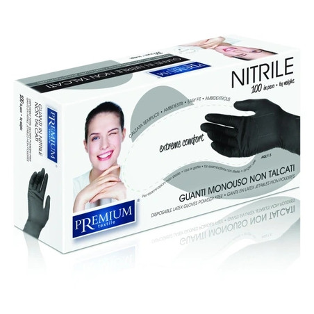 Xanitalia Pro Xan Pro Nitrile Gloves Black Size L X100