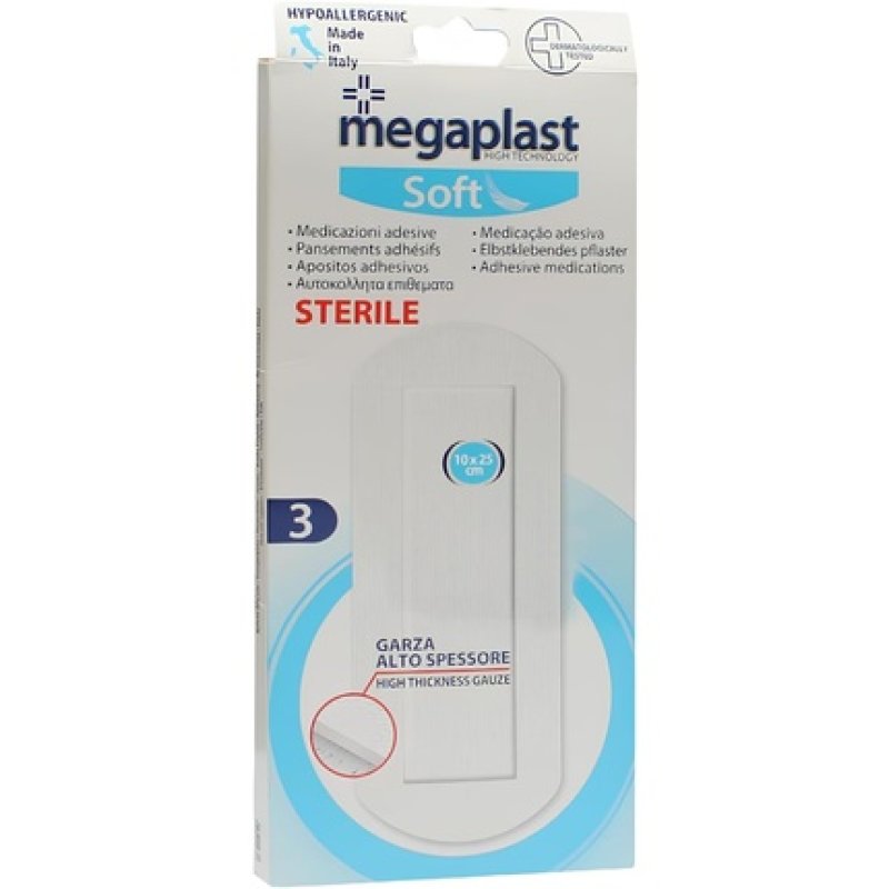 Self-Adhesive Compresses 10 x 25 cm - Pack of 3