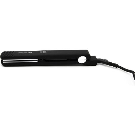 Corioliss C-Style Hair Straightener for Women with Titanium Plates and Temperature Control Black Soft Touch