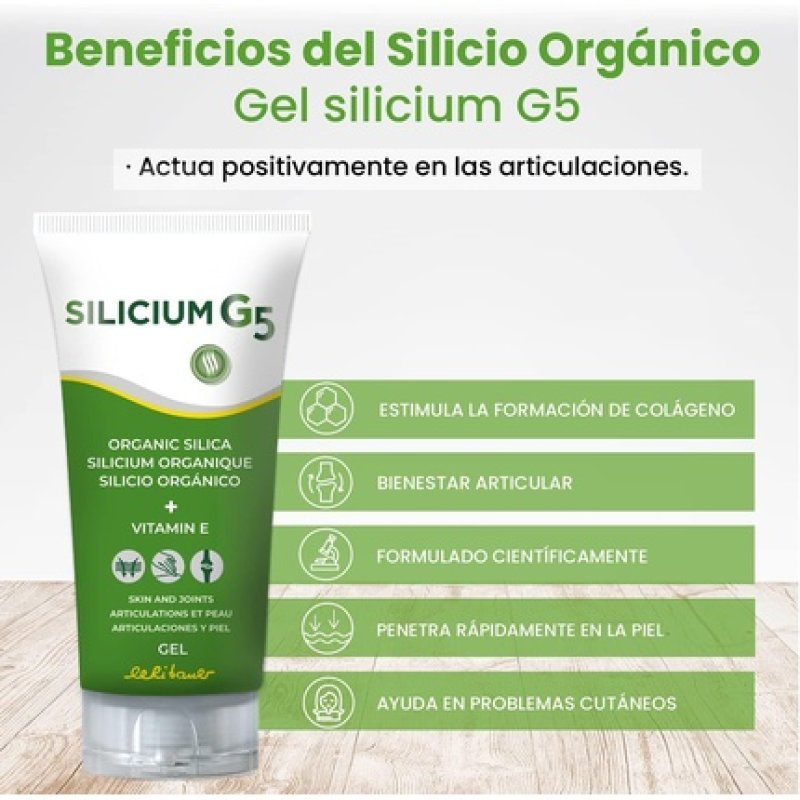 Silicium G5 Gel Silica Gel with Vitamin E Collagen Booster Pain Relief Gel for Joints Muscles and Bone Pain Joint Care