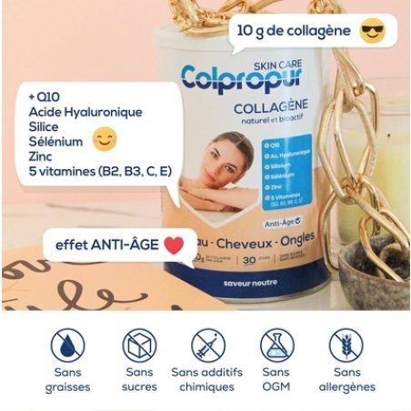 Hydrolyzed Collagen Powder for Beauty Skin and Hair with Q10 and Hyaluronic Acid