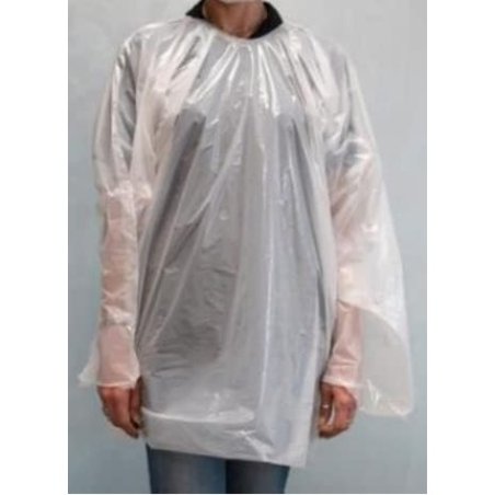 Kimoponcho White Polyethylene Size M 25 Units
