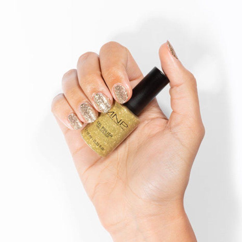 Mesauda Nail Pro MNP Gold Glitter vernis à ongles avec gel 10 ml Or