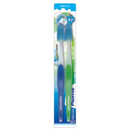 Pierrot ACTION TIP x2 toothbrush Toothbrush set Blue, Green, White