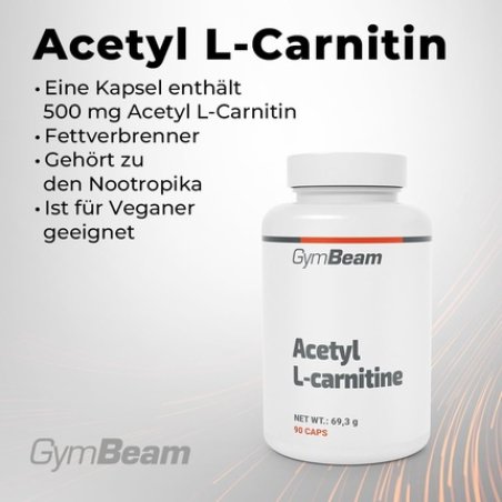 Gymbeam Acetyl L-Carnitine Capsules 500mg Vegan Fat Burner