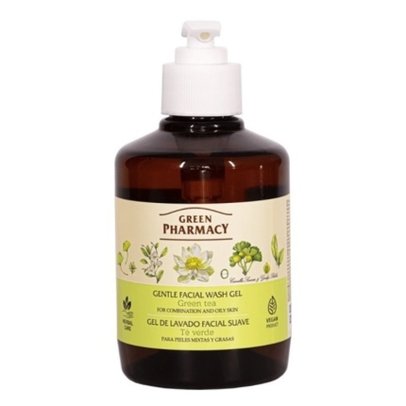 Herbal Care Gentle Facial Wash Gel For Dry And Sensitive Skin - Green Tea, 270ml