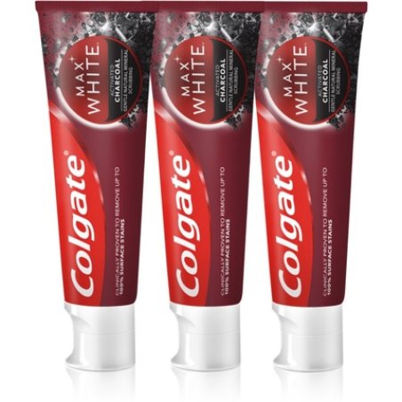 Max White Charcoal Trio Whitening Toothpaste 3 x 75 ml