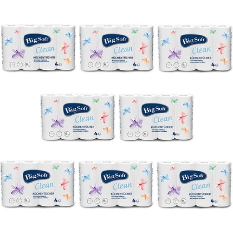 ElePSO Big Soft Clean Kitchen Roll 2-Ply 45 Sheets Household Roll