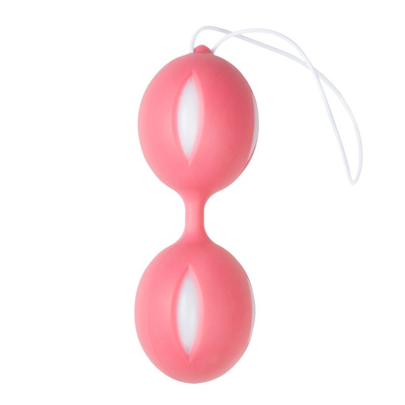 EasyToys Geisha Collection Boule de Kegel duo Wiggle - Rose/Blanc