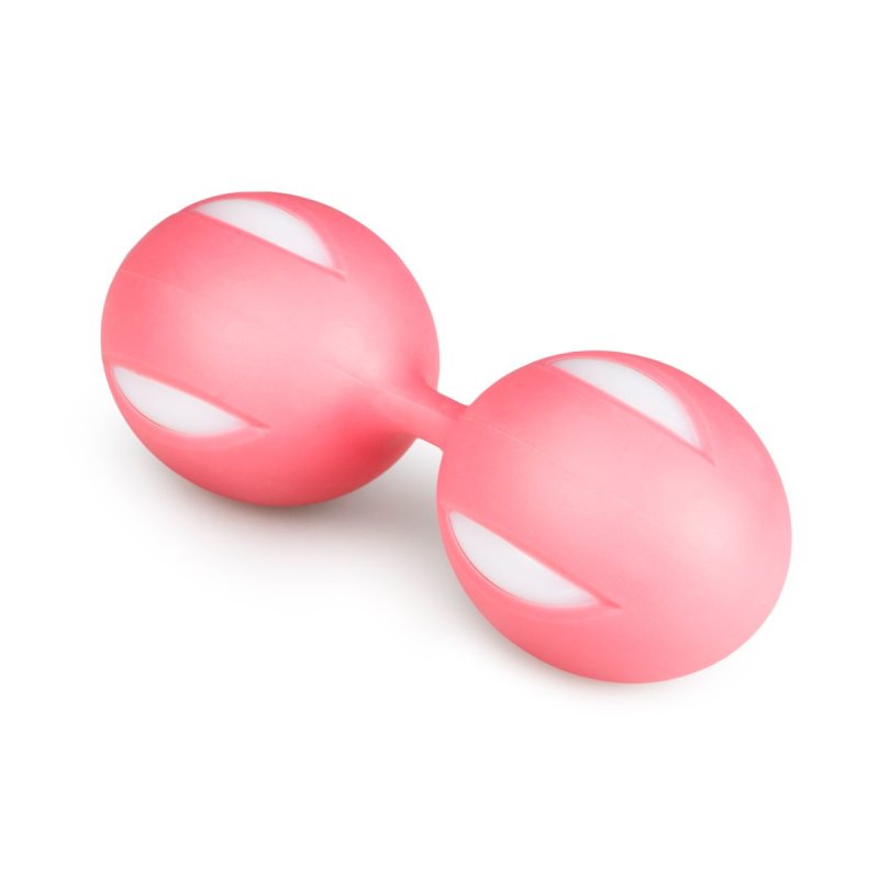 EasyToys Geisha Collection Wiggle Duo Kegel Ball - Pink/White