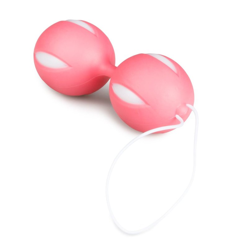 EasyToys Geisha Collection Wiggle Duo Kegel Ball - Pink/White