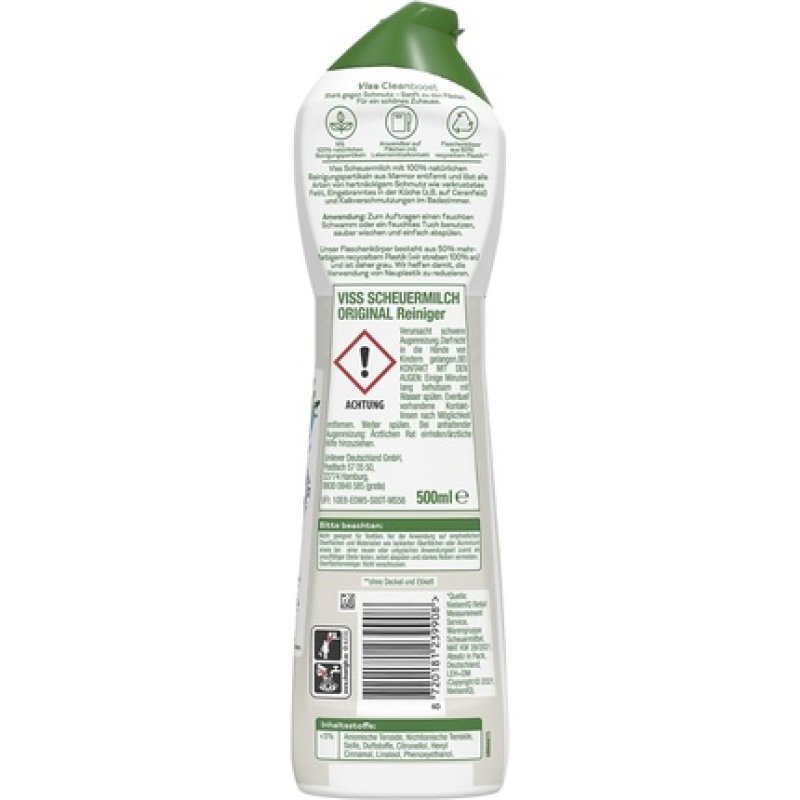 Viss Original Abrasive Cleaner with 100% Natural Cleaning Particles 500ml