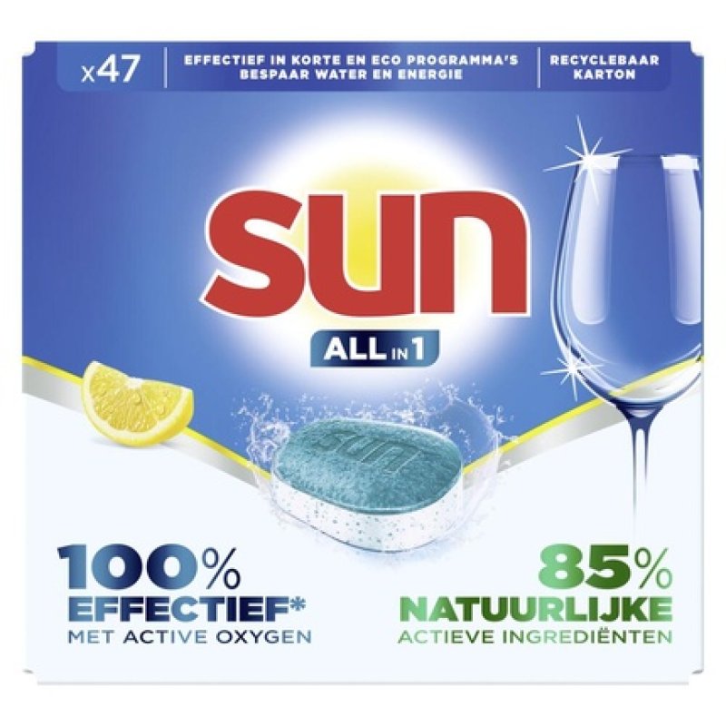 Sun All In 1 Tabs Citron - Effective Dishwashing Tablets