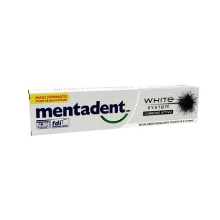Mentadent Dent. White System Charcoal 125 Ml Toothpaste